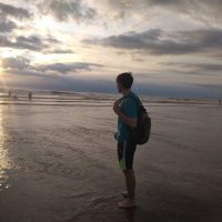 Bali beach sunset 