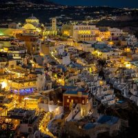 night Santorini