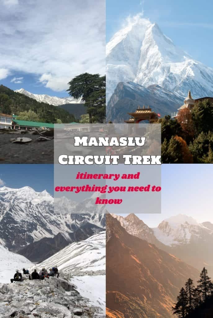 Manaslu circuit trek itinerary