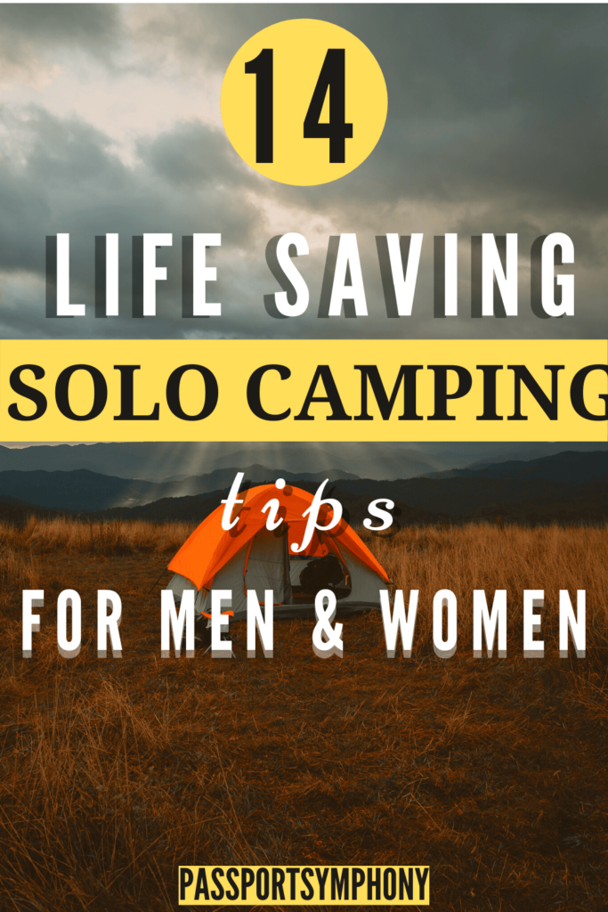 solo camping tips