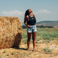 girl on a farm