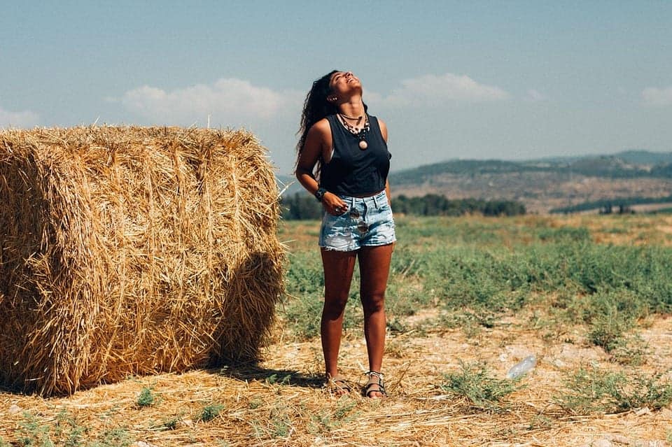 girl on a farm
