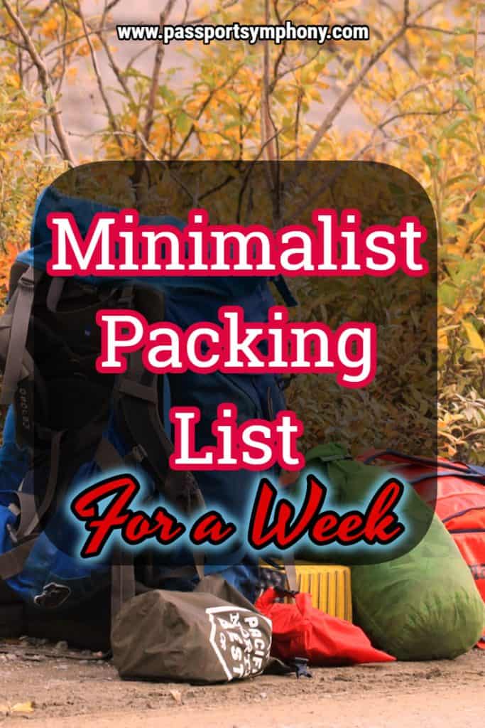 minimalist packing list for a week
