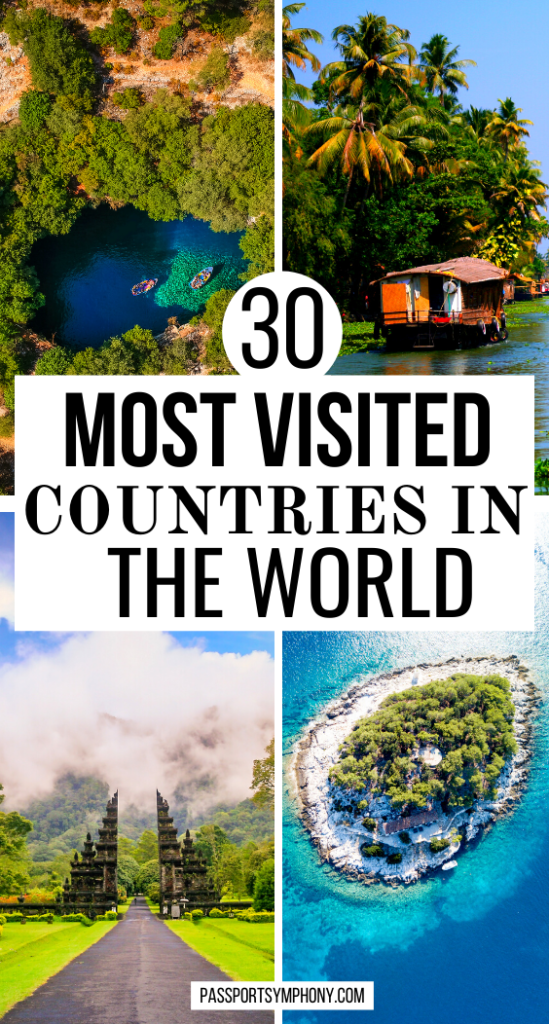 30 Most visited countries in the world